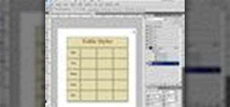 How To Create Custom Table Styles Within Adobe Photoshop Photoshop