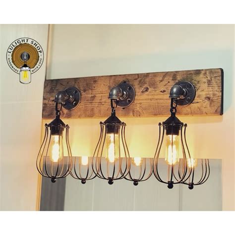 Vanity Light Fixture, Rustic Light Fixture, Lighting, Wall Light ...