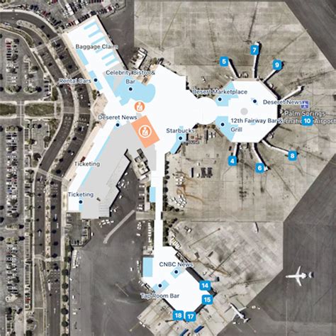 Palm Springs Airport Map Guide To Psp S Terminals