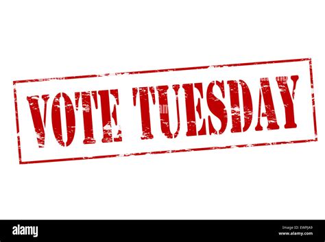 Rubber Stamp With Text Vote Tuesday Inside Illustration Stock Photo