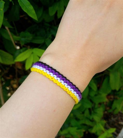 Non Binary Pride Friendship Bracelet Transgender Etsy