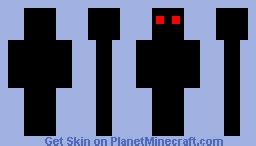 Full black with red eyes Minecraft Skin