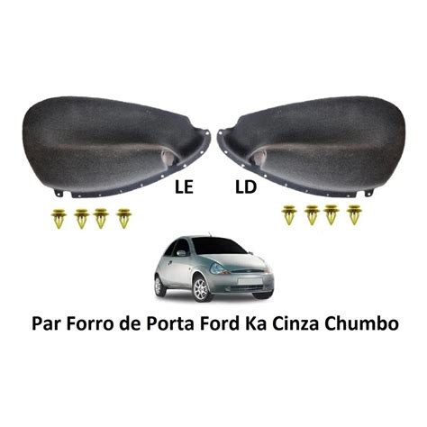 Par De Forro De Porta Ford Ka Revestimento Cinza Chumbo Anos 1997 A