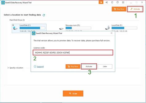 Activer EaseUS Data Recovery avec clé dactivation EaseUS Clé gratuite