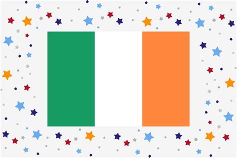 Ireland Flag Independence Day Celebration With Stars 34969050 Vector ...