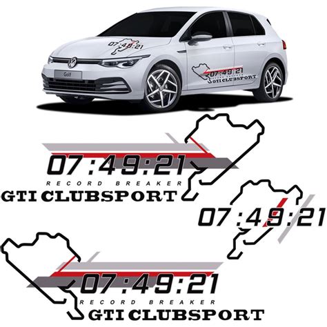 Kit Faixa Lateral Golf Club Sport Gti Adesivo Decorativo Shopee Brasil