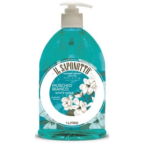 Saponotto Sapone Liquido Mani E Viso Litro Muschio Bianco Ph