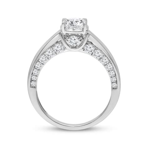 Round Cut Diamond Solitaire Engagement Ring 1 12 Ct Tw 10k White Gold