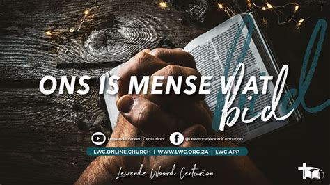 Mei Sondagoggend Ons Is Mense Wat Bid Wouter Van Der Merwe