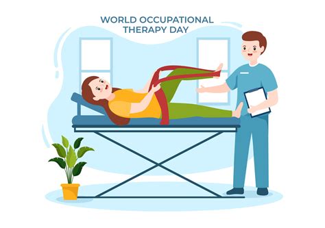 Celebraci N Del D A Mundial De La Terapia Ocupacional Ilustraci N Plana