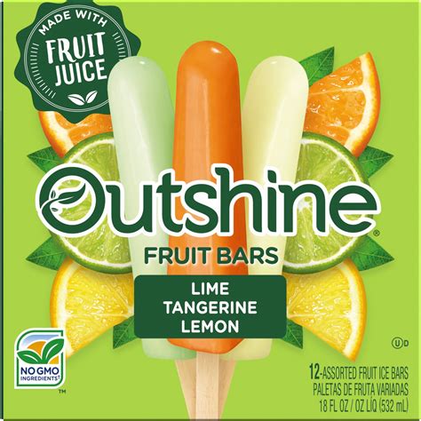 Outshine Lime Tangerine And Lemon Frozen Fruit Bars 12ct 12 Ct Shipt