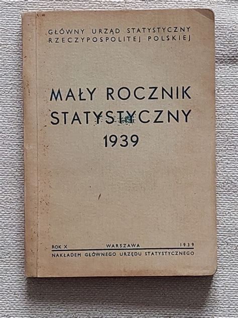 Mały Rocznik Statystyczny 1939 Niska cena na Allegro pl