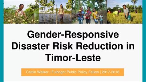 Ppt Gender Responsive Disaster Risk Reduction In Timor Leste