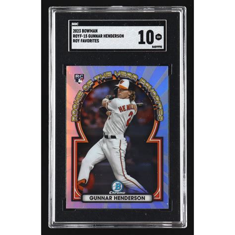 Gunnar Henderson 2023 Bowman Chrome Rookie Of The Year Favorites