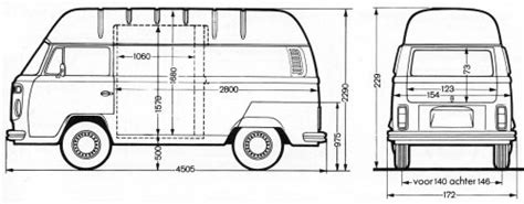 Baduras Volkswagen T2 Bulli Seite Maße