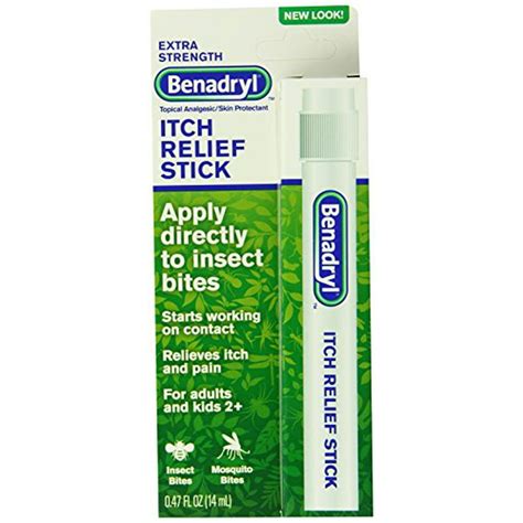 2 Pack Benadryl Itch Relief Stick 047 Oz 14 Ml Each