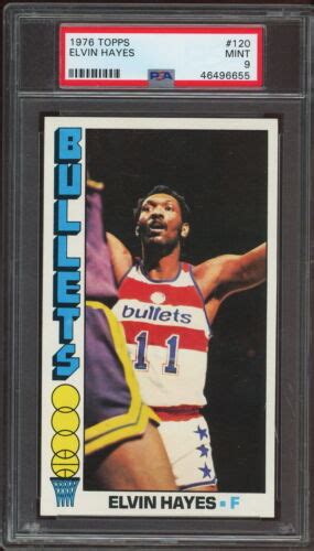 1976 Topps Elvin Hayes 120 PSA 9 Mint Washington Bullets HOF EBay