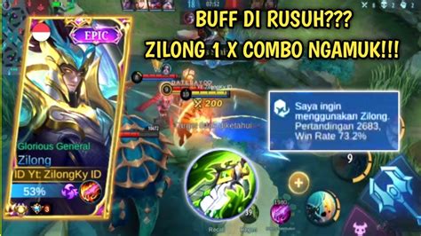 ZILONG TOP GLOBAL HYPER BUFF DIRUSUH TERUS ZILONG 1 X COMBO NGAMUK THE