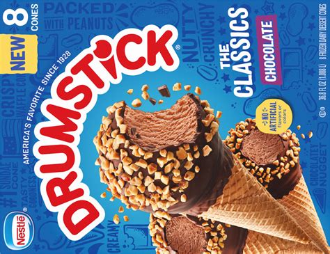 Nestle Drumstick Frozen Dairy Dessert Cones Chocolate Planogram Back