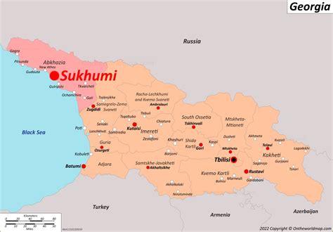 Sukhumi Map | Abkhazia | Detailed Maps of Sukhumi