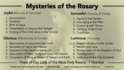 What Mystery Of The Rosary Do You Say On Friday - Misteri Database