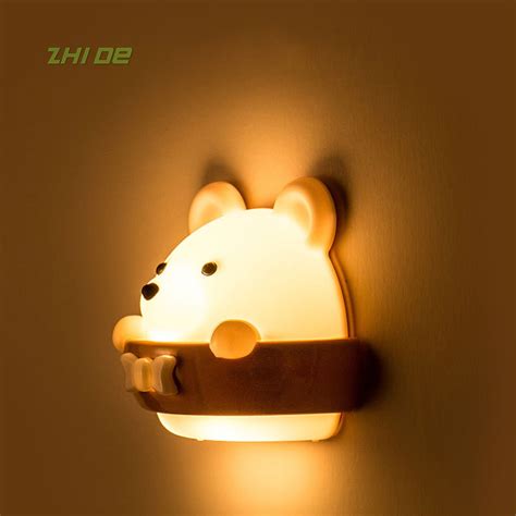 Led Small Night Light Bedroom Bedside Hole Free Wall Lamp Can Be Remotely Controlled Eye ...