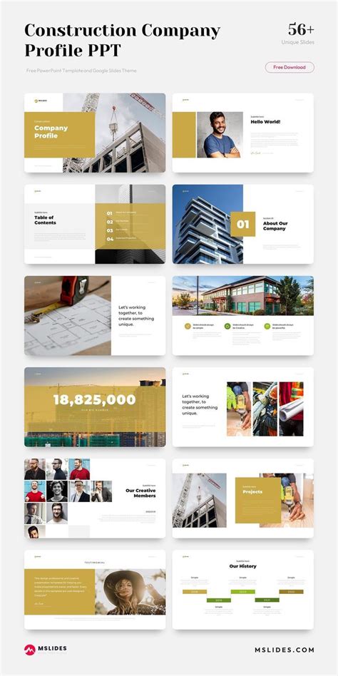 Construction company profile ppt template – Artofit