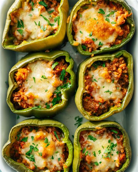 Stuffed Green Peppers – A Couple Cooks