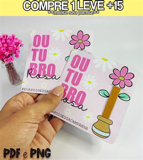 Arquivo De Corte Outubro Rosa Card Mini Lixa Pdf Png Elo7