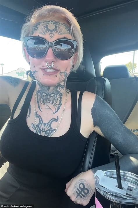 Heavily Tattooed Onlyfans Star With Multiple Piercings On Her Face