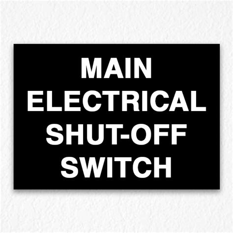 main electrical shut  switch sign hpd signs nyc