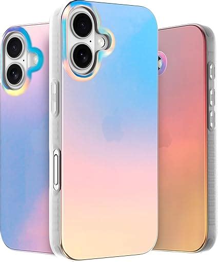 Amazon LONLI Hue For IPhone 16 Case Holographic Iridescent