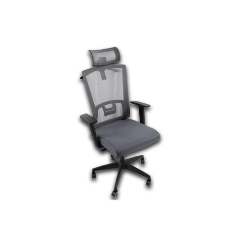 Silla Gerencial Modamob Modelo Kioto Color Gris Negro Reposabrazos