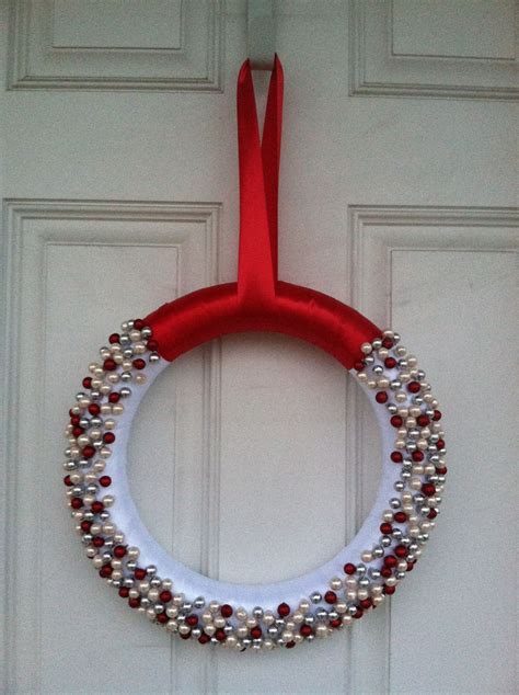 Diy Christmas Wreath Wrap Foam Wreath With Ribbon Then Hot Glue A Ton