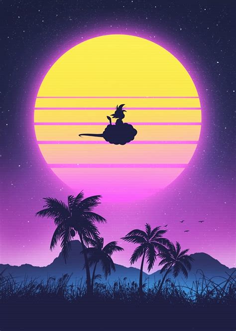 Retro Synthwave Anime Posters And Art Prints Door Qreative Printler