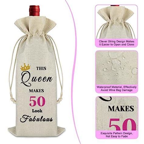 Birthday Gift Year Old Gift Wine Bag For Women Party Decor