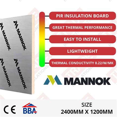 Mm Mannok Pir Insulation Board X Mm M Trade