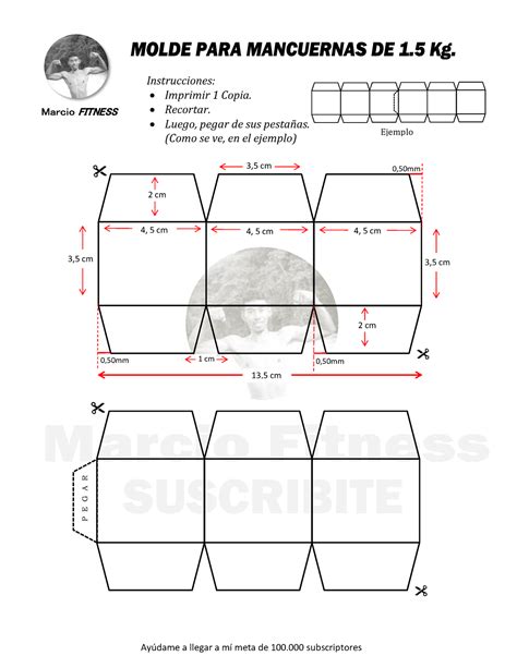 Molde Mancuernas Exagonales Suscribite Instrucciones Imprimir