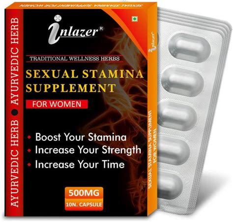 Inlazer Sexual Stamina Organic Tablet Enhances Sex Mood Increases Stamina 10 Capsules Each