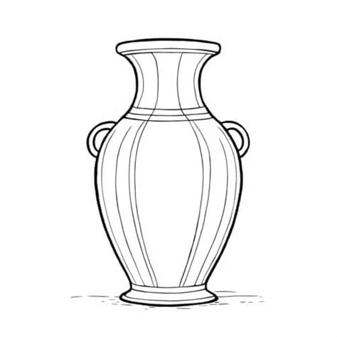 Desenho De Vaso Vazio Para Colorir - Baixe Desenho em Preto e Branco de um Vaso Vazio Colorir páginas ...