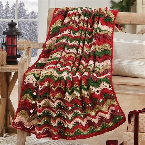 Herrschners Very Merry Afghan Crochet Kit Michaels