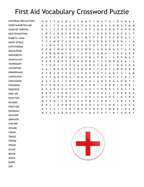 First Aid Devices Crossword Prntbl Concejomunicipaldechinu Gov Co