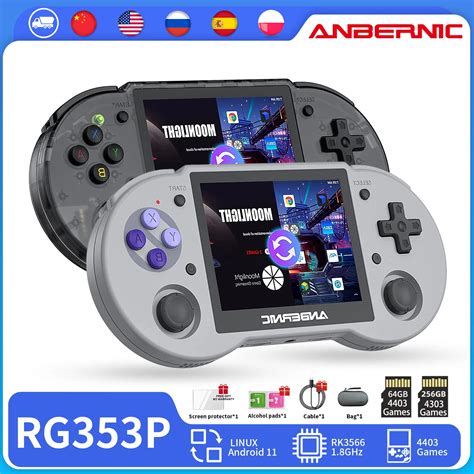 Anbernic consola de videojuegos portátil Retro RG353P pantalla IPS de