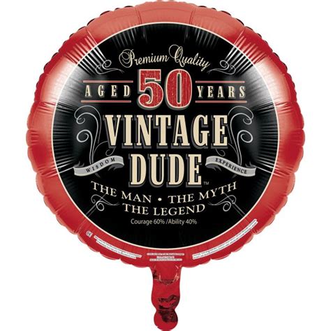 Vintage Dude 50th Birthday Foil Balloon Party At Lewis Elegant Party