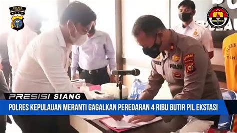 Polres Kepulauan Meranti Gagalkan Peredaraan Butir Pil Ekstasi