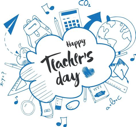 Creative Hand Lettering Text For Happy Teacher S Day 11490932 Vector