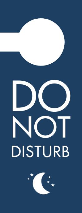 Do Not Disturb Door Hanger Sleep Template Postermywall