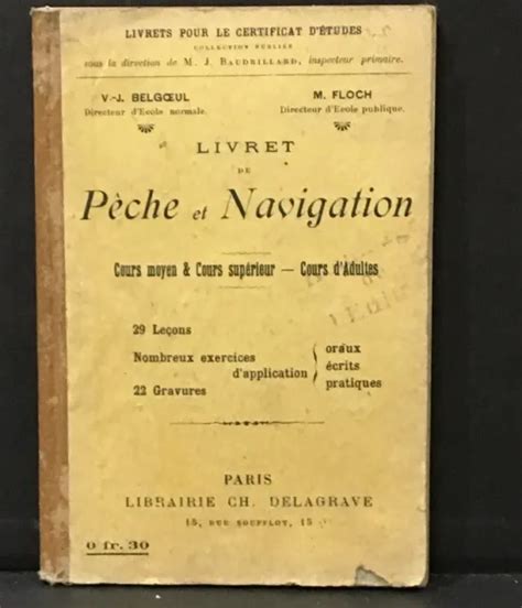 Livret De P Che Et Navigation Certificat D Tudes Belgoeul Floch Eur