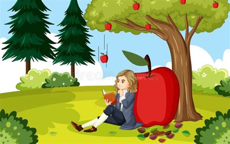 Apple Newton Tree Stock Illustrations – 147 Apple Newton Tree Stock ...