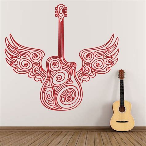 Sticker Angel Guitare Autocollant Angel Guitare Zonestickers